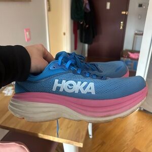 Hoka Blue & Pink Running Shoes